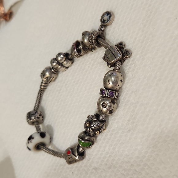 Pandora Sterling Charm Bracelet (13 charms) - Picture 3 of 12